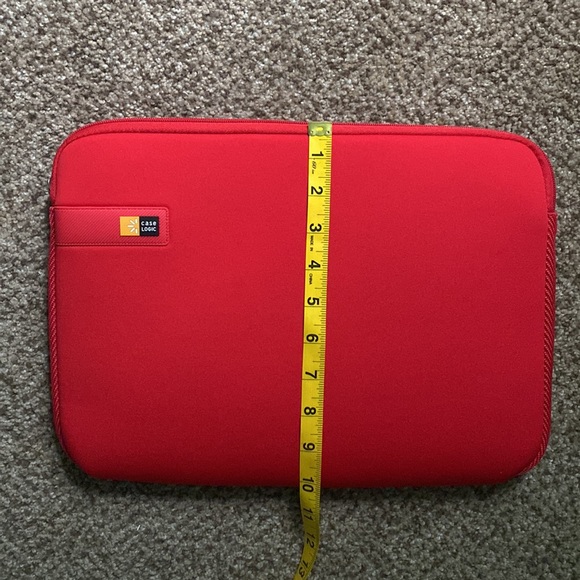 NWOT CASE LOGIC 14” tomato red neoprene laptop zipper pouch - perfect never used - Picture 12 of 12
